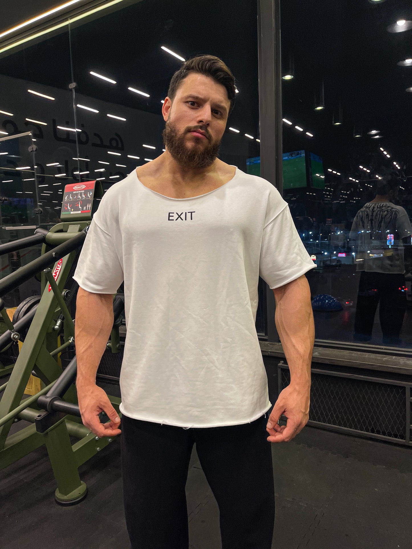 Oversized Wide Neck T-Shirt (White)