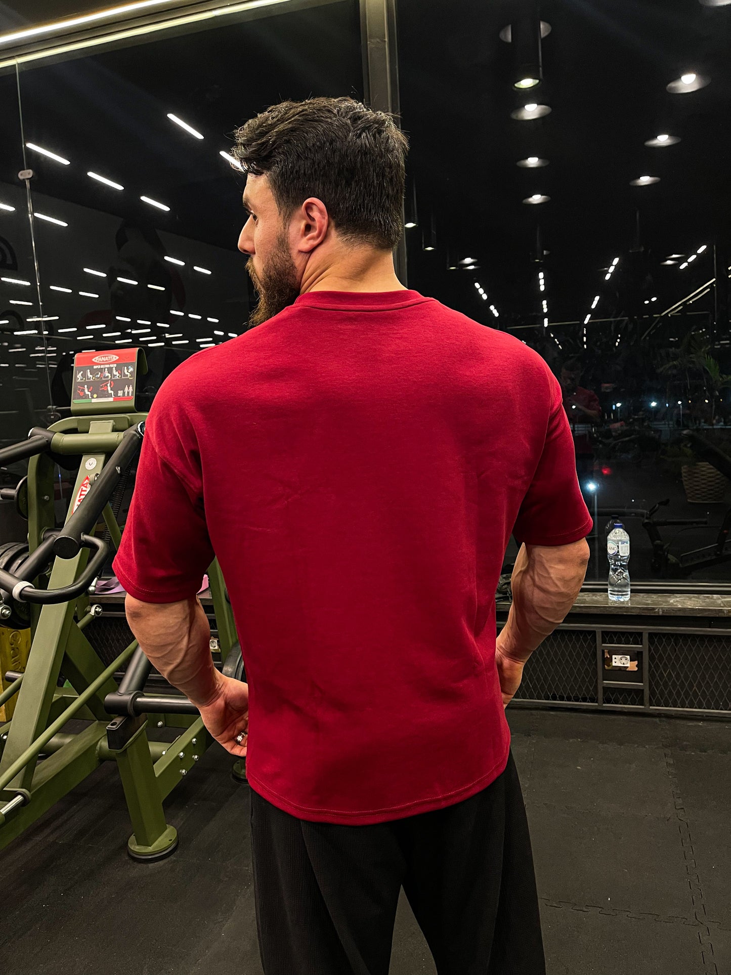 Oversized T-Shirt Cropped Fit (Burgundy)