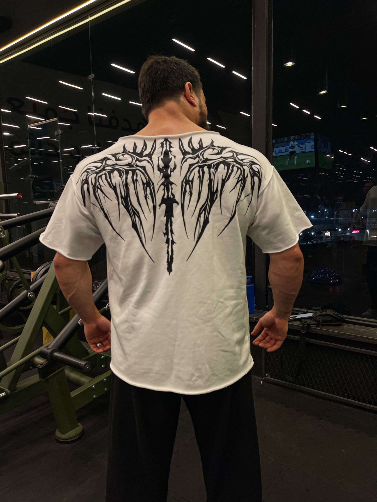 Oversized Wide Neck T-Shirt (White)