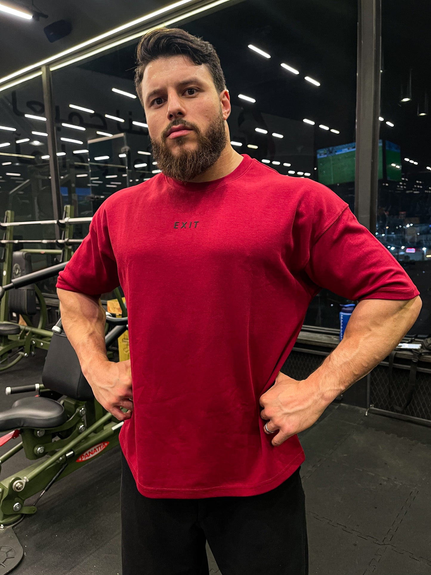 Oversized T-Shirt Cropped Fit (Burgundy)