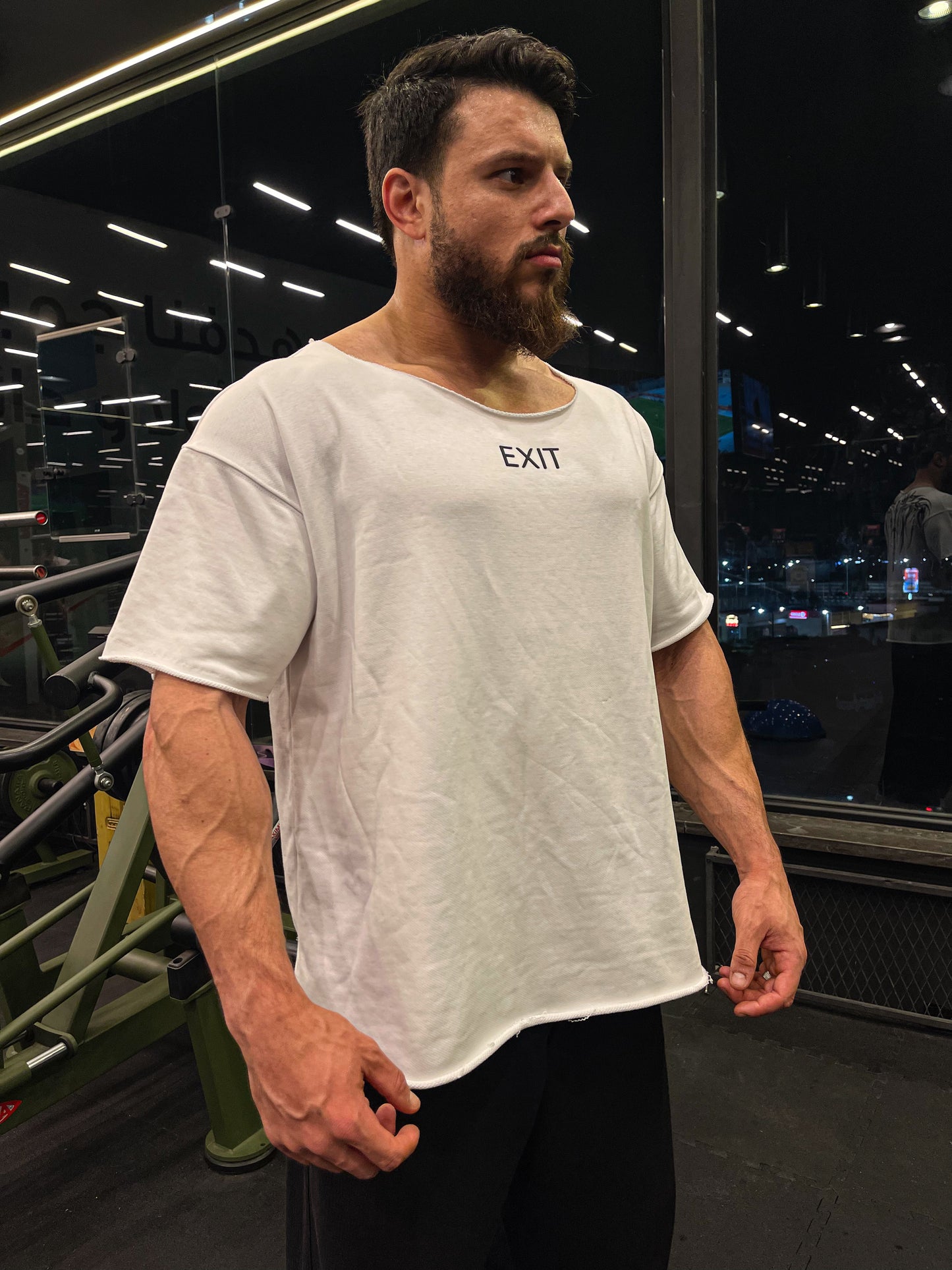 Oversized Wide Neck T-Shirt (White)