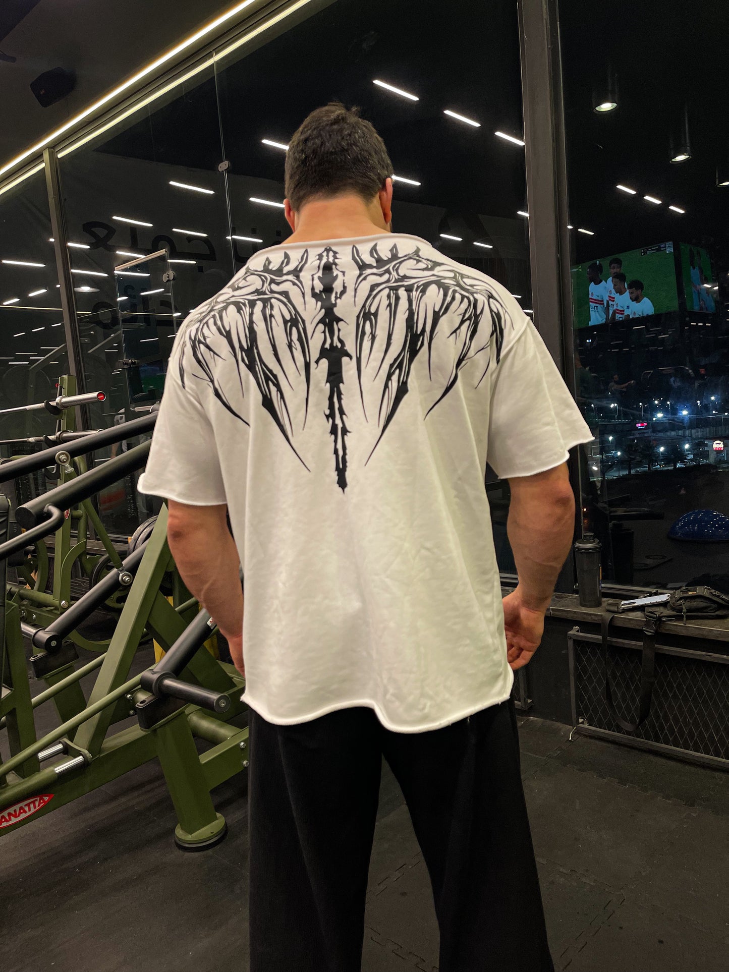 Oversized Wide Neck T-Shirt (White)