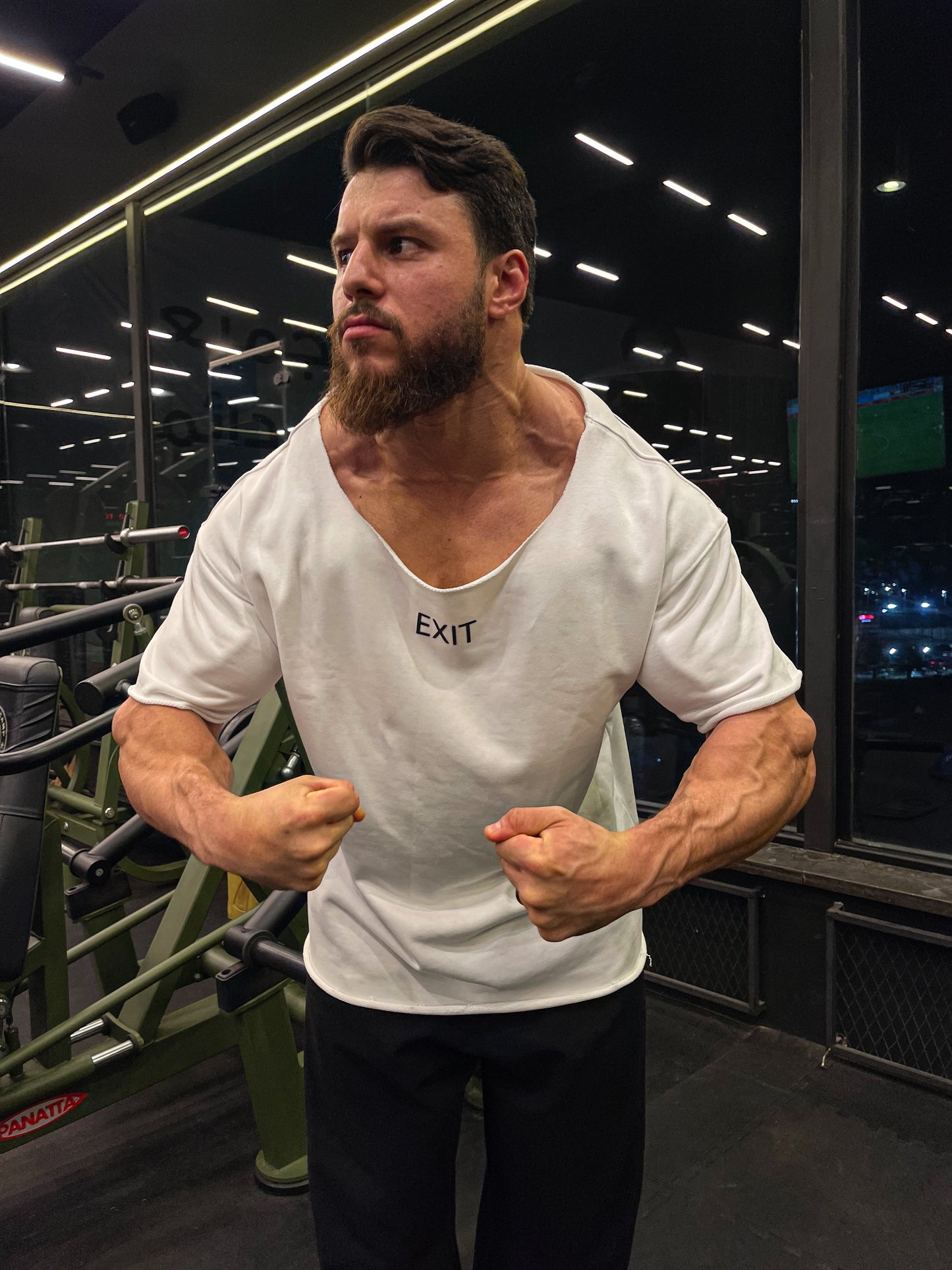 Oversized Wide Neck T-Shirt (White)